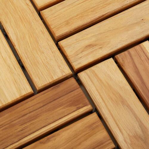 Terrassebrædder 20 stk. 30x30 cm massivt teaktræ