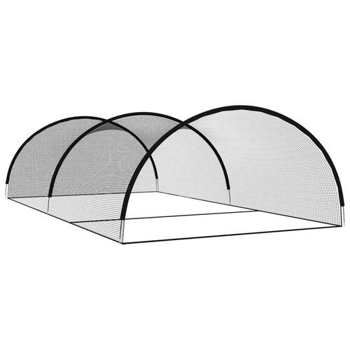 Batting cage net til baseball 900x400x250 cm polyester sort
