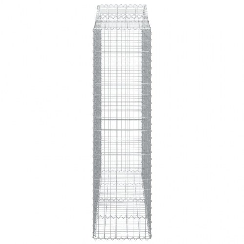 Buet gabionkurv 200×50×180/200 cm - galvaniseret jern