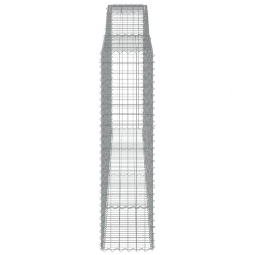 Buede gabionkurve - 4 stk. 400×50×180/200 cm i galvaniseret jern