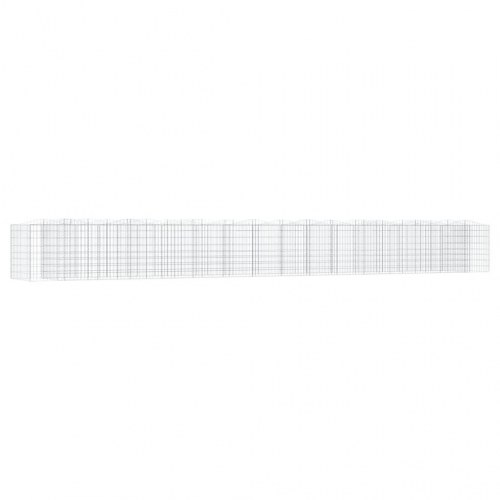 Buet gabion-højbed 800x100x100 cm galvaniseret jern