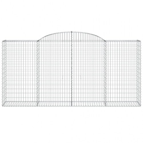 Buet gabionkurv 300×50×140/160 cm - galvaniseret jern