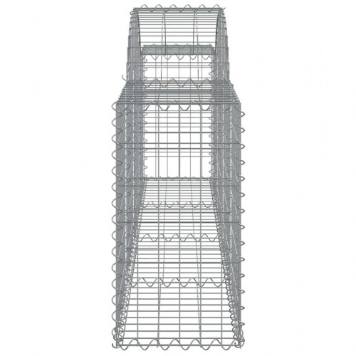 Buede gabionkurve - 5 stk. 200×30×60/80 cm i galvaniseret jern
