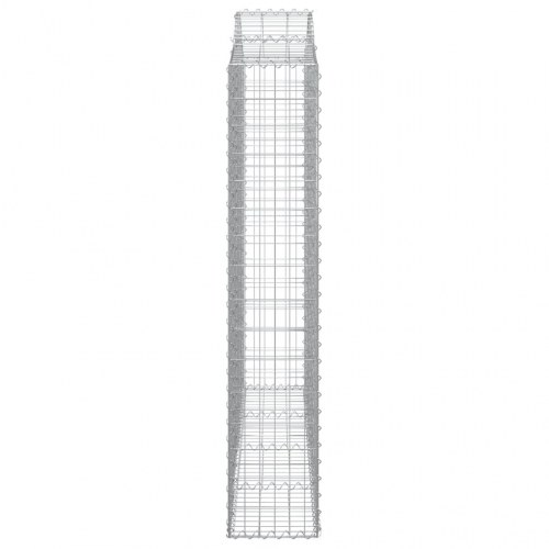 Buede gabionkurve - 4 stk. 200×30×160/180 cm i galvaniseret jern