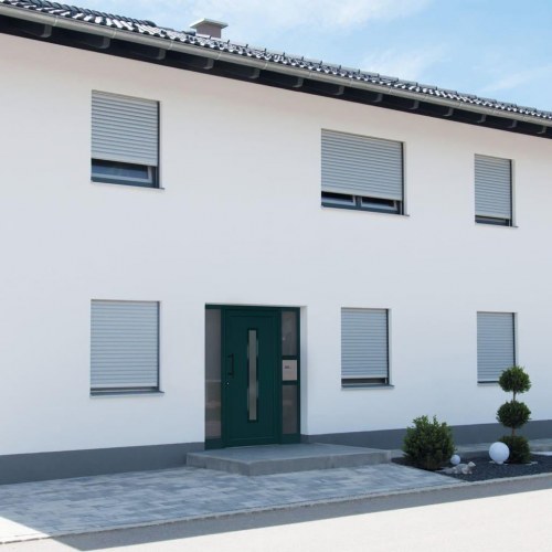 Hoveddør 98x208 cm PVC antracitgrå