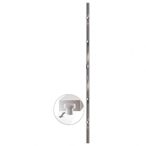 Hoveddør 98x208 cm PVC antracitgrå