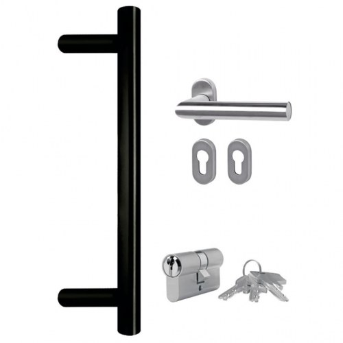 Hoveddør 98x208 cm PVC antracitgrå