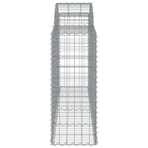 Buet gabionkurv 200×50×100/120 cm - galvaniseret jern