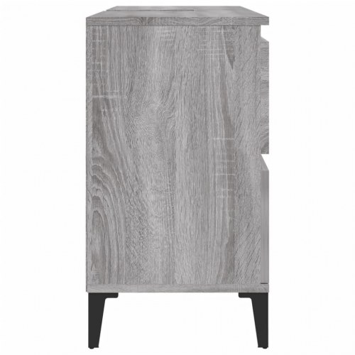 Skab til håndvask 80 x 33 x 60 cm - grå sonoma-eg