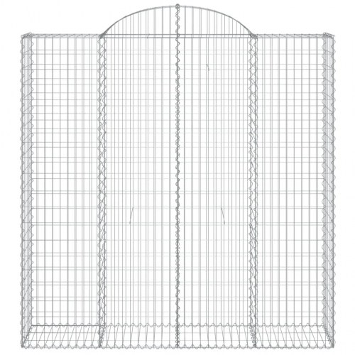Buet gabionkurv 200×50×200/220 cm - galvaniseret jern
