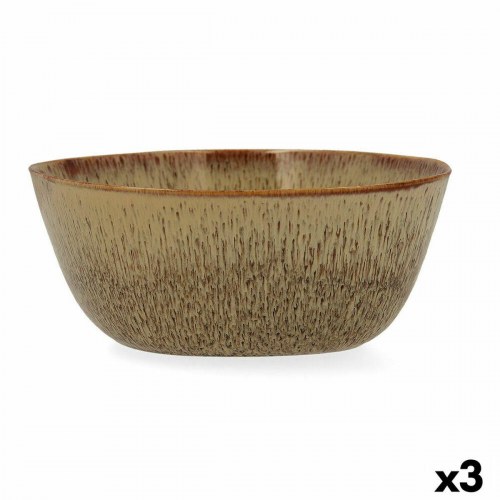 Bidasoa Ikonic salatskåle 20 × 19,5 × 8,5 cm - keramik, brun (sæt med 3)