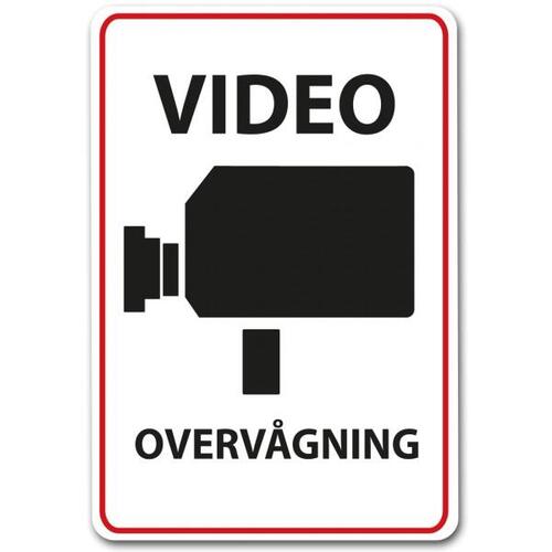 Videoovervågning klistermærke