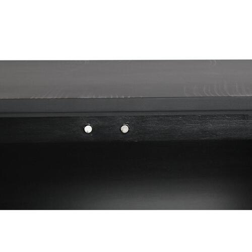 Skænk 160 x 40 x 80 cm Sort Grå Hvid Ben Harpiks Træ MDF