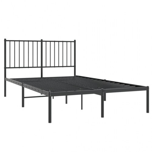 Sengeramme med sengegavl 120 x 190 cm - sort