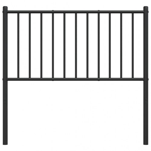 Sengegavl 90 cm metal sort