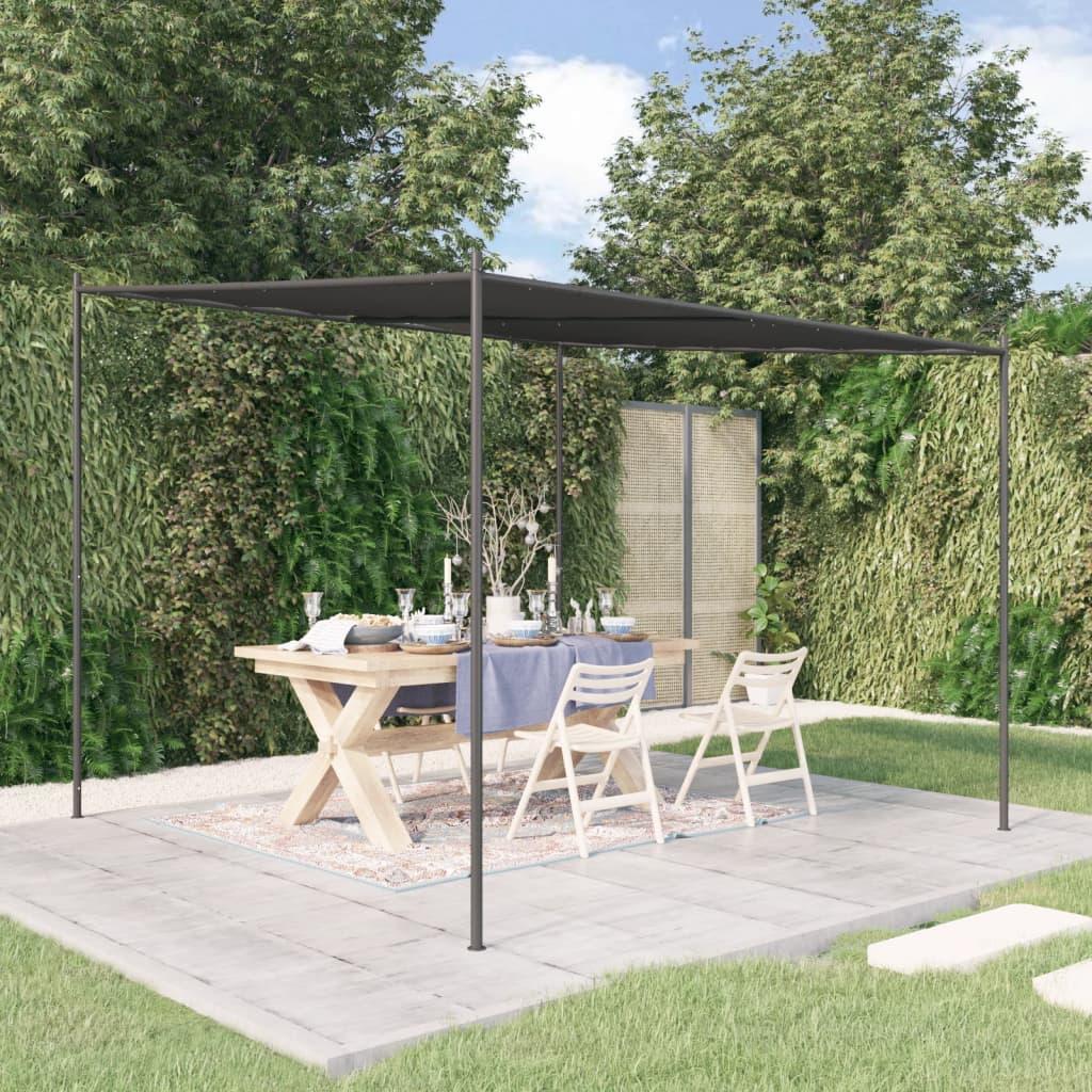Pavillon 3×3 m - antracitgrå, stof 180 g/m² og stål