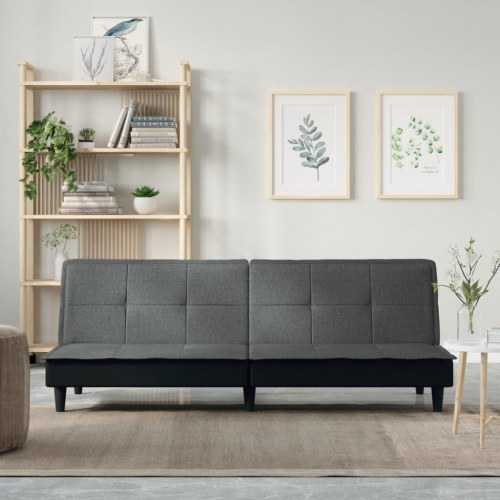 Sovesofa i stof - mørkegrå