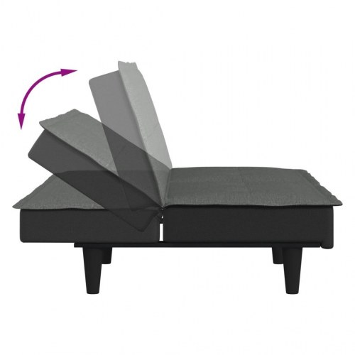 Sovesofa i stof - mørkegrå