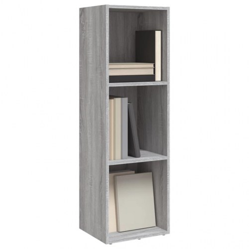 Bogreol/tv-bord 36×30×114 cm i konstrueret træ - grå sonoma-eg