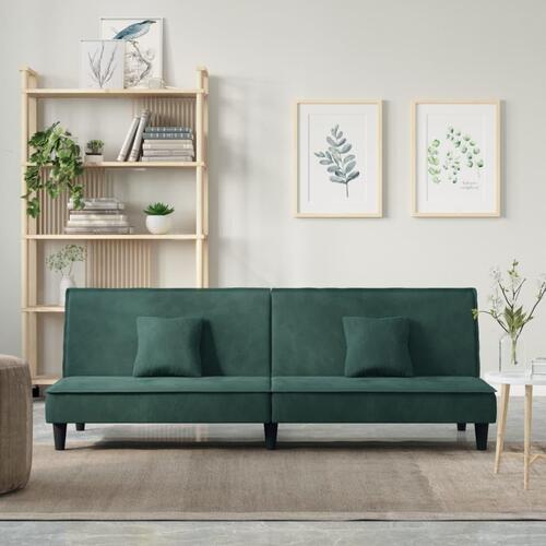 Sovesofa velour mørkegrøn