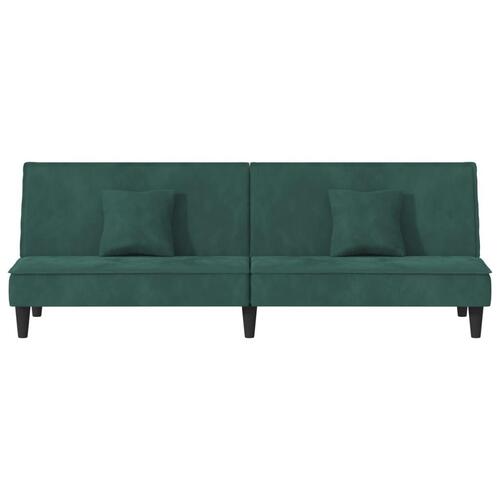 Sovesofa velour mørkegrøn