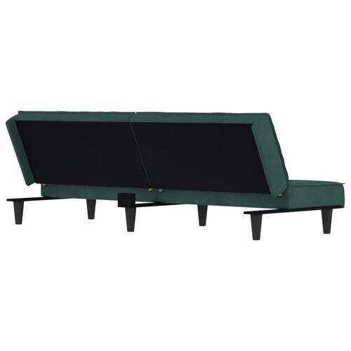 Sovesofa velour mørkegrøn