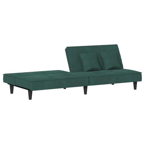 Sovesofa velour mørkegrøn