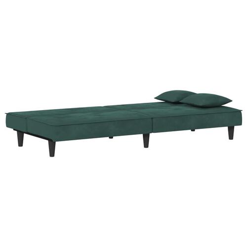 Sovesofa velour mørkegrøn