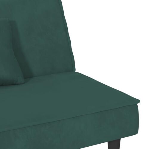 Sovesofa velour mørkegrøn