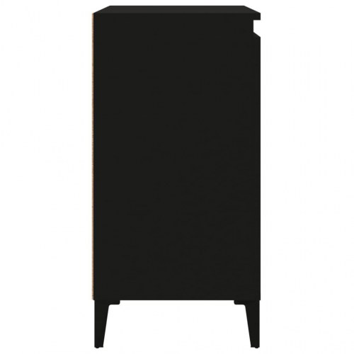 Sengeborde sæt af 2 - 40×35×70 cm i sort konstrueret træ