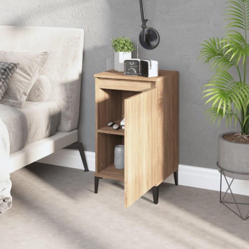Sengeborde 2 stk. - 40×35×70 cm i konstrueret træ, sonoma-eg