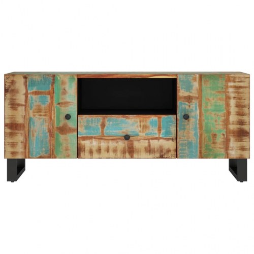 Tv-bord 105×33,5×46 cm i massivt genbrugstræ og konstrueret træ