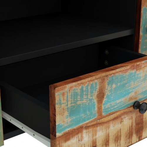Tv-bord 105×33,5×46 cm i massivt genbrugstræ og konstrueret træ