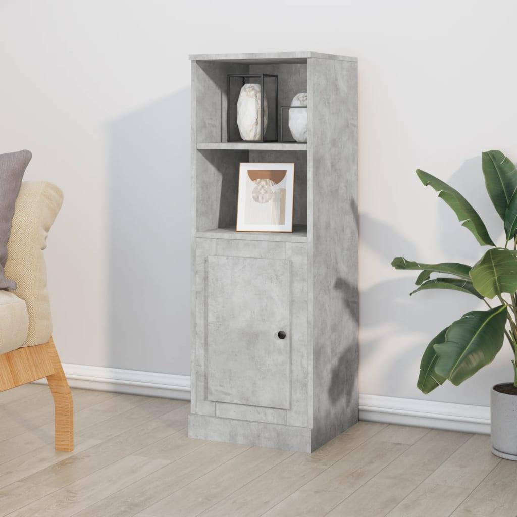 Skab 36X35,5X103,5 Cm Konstrueret Træ Etræsfarve - Betongrå