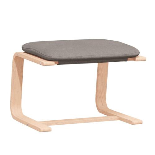 Fodskammel 51x41x40 cm stof gråbrun
