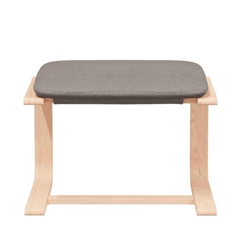 Fodskammel 51x41x40 cm stof gråbrun
