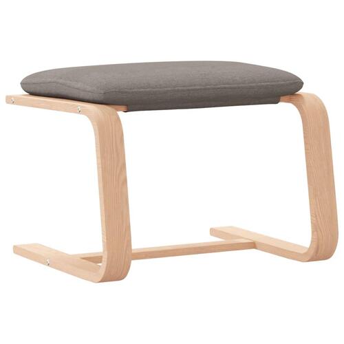 Fodskammel 51x41x40 cm stof gråbrun