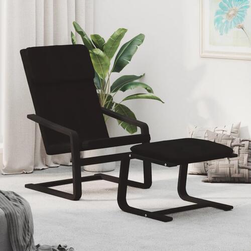 Fodskammel 51x41x40 cm stof sort
