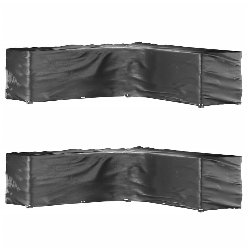 Havemøbelovertræk L-Formet 12 Snørehuller - 2 / 300 x 300 x 90 cm