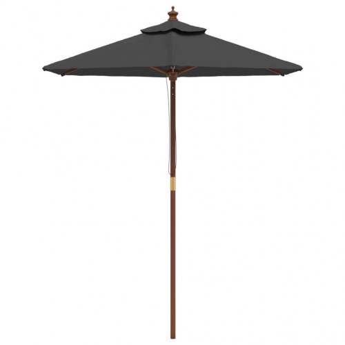 Haveparasol med træstang 196 x 231 cm - antracitgrå