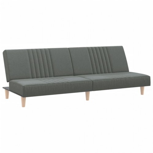Sovesofa i stof - mørkegrå, justerbart ryglæn