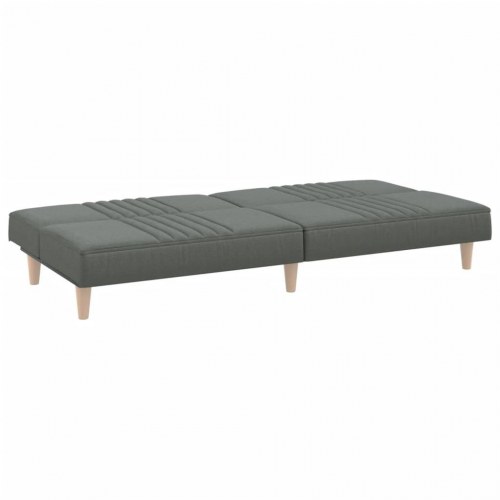 Sovesofa i stof - mørkegrå, justerbart ryglæn