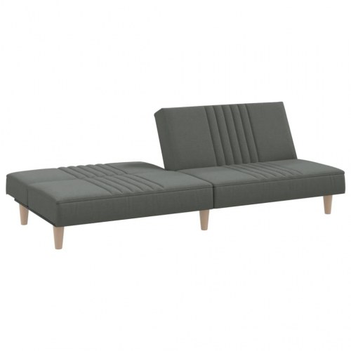 Sovesofa i stof - mørkegrå, justerbart ryglæn