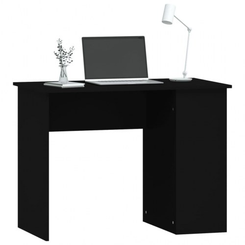 Skrivebord 100x55x75 cm konstrueret træ sort