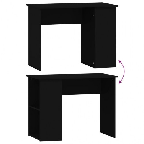 Skrivebord 100x55x75 cm konstrueret træ sort