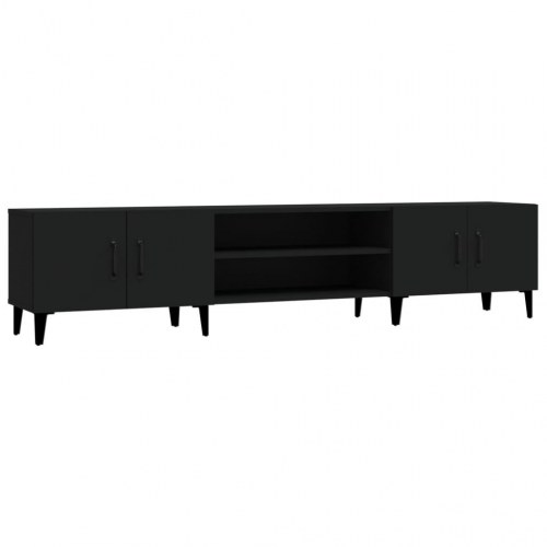 Tv-bord i sort konstrueret træ - 180 × 31,5 × 40 cm