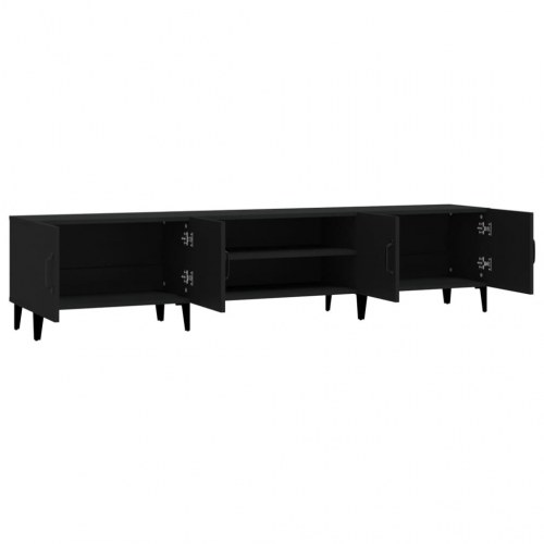 Tv-bord i sort konstrueret træ - 180 × 31,5 × 40 cm