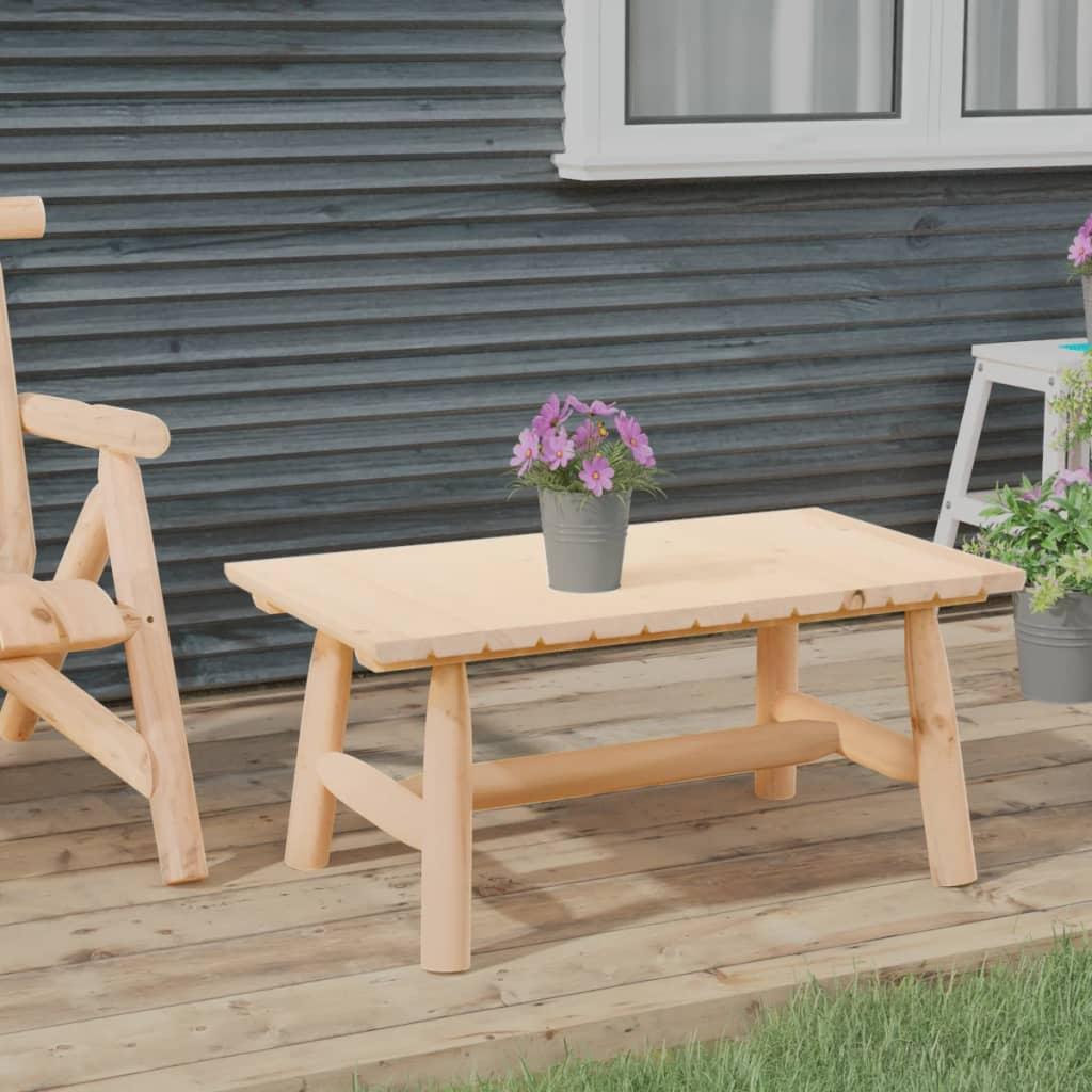 Sofabord 90x50x41 cm massivt grantræ billede