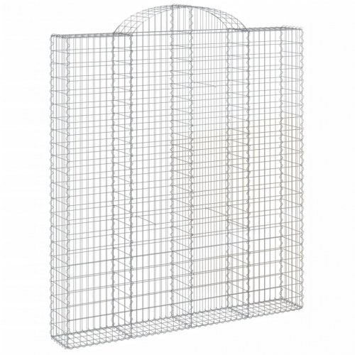 Buede gabionkurve 3 stk. 200×30×220/240 cm - galvaniseret jern