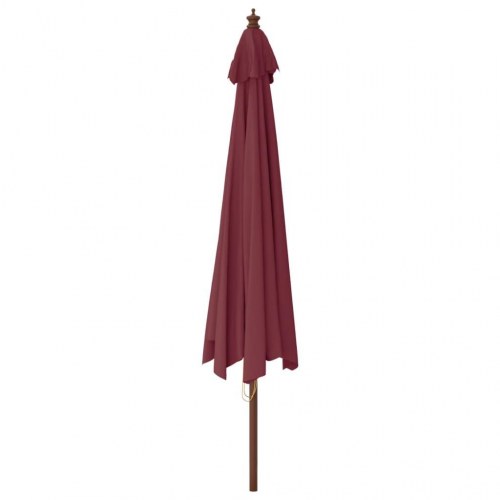 Haveparasol med træstang 400 × 273 cm - bordeaux